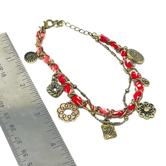 New Free People Charm Textile Beach Anklet - Picture 3 of 3